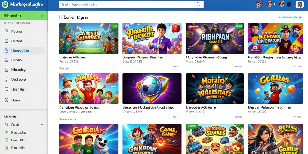 Tampilan awal game yang menarik dan penuh warna.