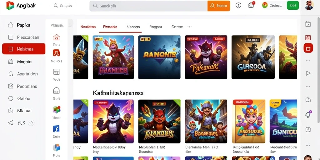 Tampilan antarmuka permainan yang menarik dan modern.