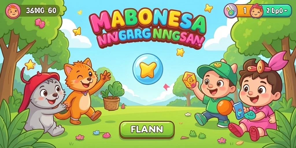 Tampilan grafis yang menarik dan penuh warna.
