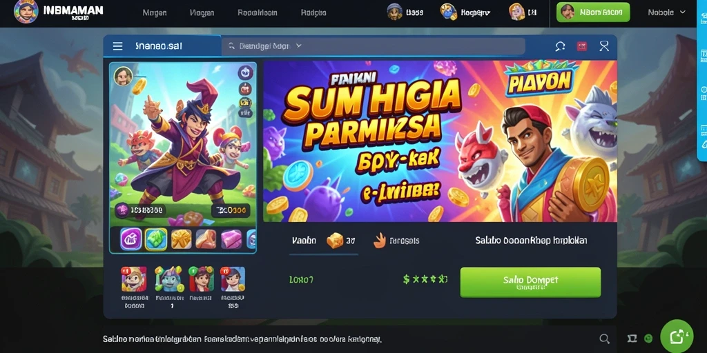Layar awal yang menarik dengan karakter utama.