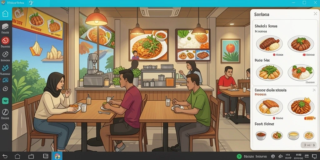 Tangkapan layar menunjukkan karakter utama game MPO76.